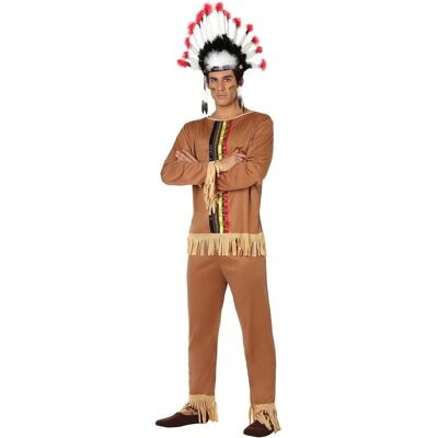 BigBuy Indianer Kostym - 2 Delar för Vuxna - Brun BigBuy Indianer Kostym - 2 Delar för Vuxna - Brun
