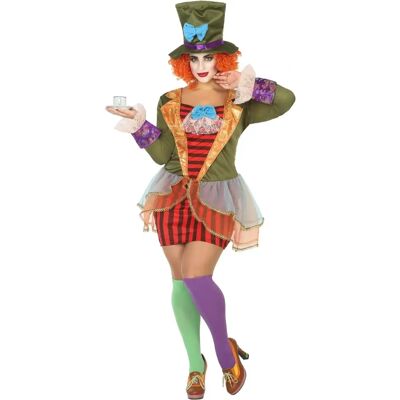 Atosa - Randig hattmakare Kostym för kvinnor - XS/S Atosa - Randig hattmakare Kostym för kvinnor - XS/S