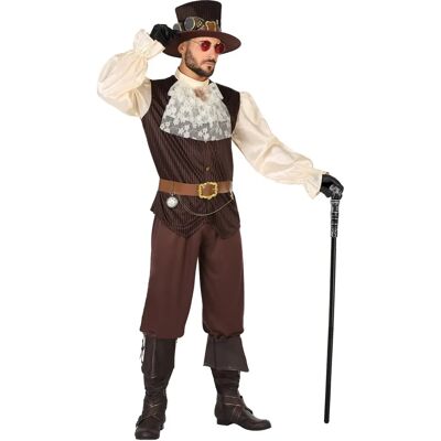 BigBuy Brun Steampunk Kostym för Vuxna - 5 Delar BigBuy Brun Steampunk Kostym för Vuxna - 5 Delar