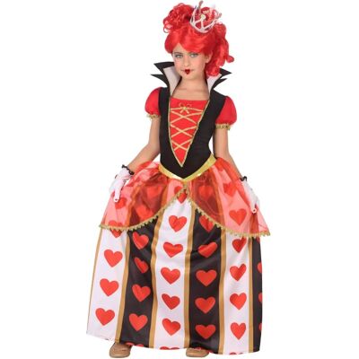 Costume Regina di Cuori per Bambini - Multicolore 7-9 Anni Costume Regina di Cuori per Bambini - Multicolore 7-9 Anni