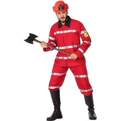 Costume da Vigile del Fuoco per Adulti Rosso - Costumi Costume da Vigile del Fuoco per Adulti Rosso - Costumi