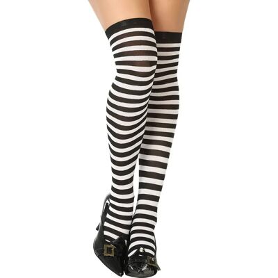 BigBuy Carnival White Striped Costume Stockings - Costume stockings BigBuy Carnival White Striped Costume Stockings - Costume stockings