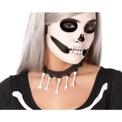 BigBuy Party Ketting Witte Halloween Knoeten - Ketting BigBuy Party Ketting Witte Halloween Knoeten - Ketting
