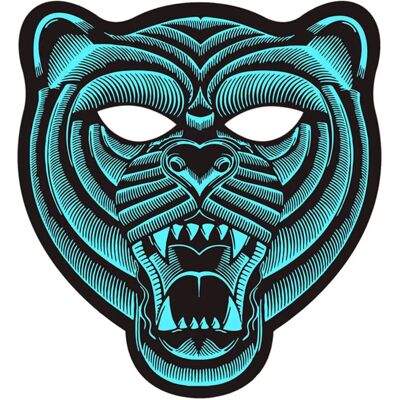 BigBuy Tiger Maske mit LED - Unisex Party-Accessoire BigBuy Tiger Maske mit LED - Unisex Party-Accessoire