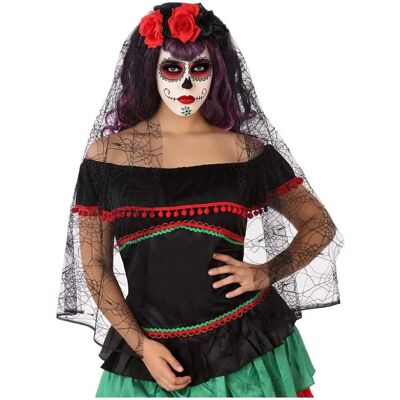 Serre-tête Carnaval BigBuy Rouge/Noir - Accessoire de déguisement, Unisexe adultes, Couleurs Halloween Serre-tête Carnaval BigBuy Rouge/Noir - Accessoire de déguisement, Unisexe adultes, Couleurs Halloween