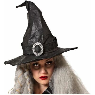 BigBuy Chapeau de Sorcière Noire pour Adultes - Accessoire Halloween BigBuy Chapeau de Sorcière Noire pour Adultes - Accessoire Halloween