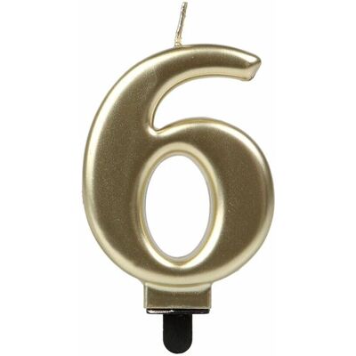 BigBuy Marque Modèle 6 - Bougie Numéro 6 - Bougie BigBuy Marque Modèle 6 - Bougie Numéro 6 - Bougie