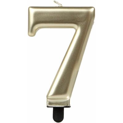 Bougie numéro 7 transparente de BigBuy pour fête Bougie numéro 7 transparente de BigBuy pour fête