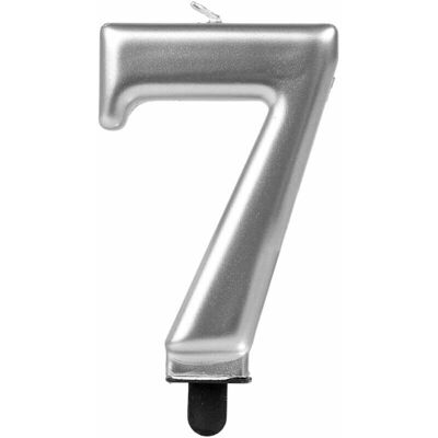 Atosa Zilveren Kaars - Feestdecoratie Nummer 7 Atosa Zilveren Kaars - Feestdecoratie Nummer 7