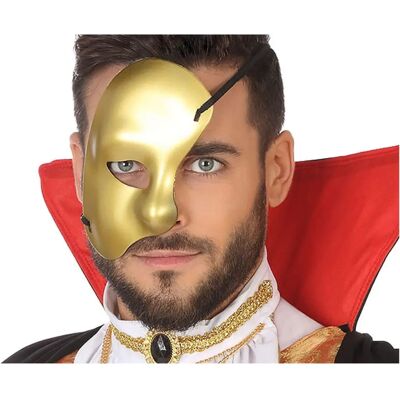 BigBuy Carnival Gouden Masker - kostuumaccessoires BigBuy Carnival Gouden Masker - kostuumaccessoires
