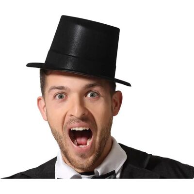 Chapeau de Carnaval Noir en PVC BigBuy - Chapeau pour Fêtes et Déguisements Chapeau de Carnaval Noir en PVC BigBuy - Chapeau pour Fêtes et Déguisements
