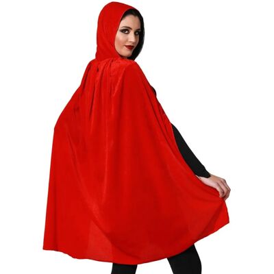 Mantella da Carnevale con Cappuccio Rosso - Accessorio Mantella da Carnevale con Cappuccio Rosso - Accessorio