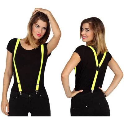BigBuy Bretelles de Carnaval Jaunes - Accessoires de costume BigBuy Bretelles de Carnaval Jaunes - Accessoires de costume