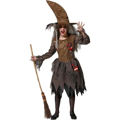 Disfraz de Bruja BigBuy para Niños - Verde, Marrón/Gris, 7-9 años Disfraz de Bruja BigBuy para Niños - Verde, Marrón/Gris, 7-9 años