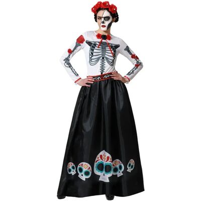 Costume Scheletro Messicano Multicolore - M/l Costume Scheletro Messicano Multicolore - M/l