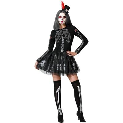 Costume scheletro nero Atosa - Abito di Halloween per donne Costume scheletro nero Atosa - Abito di Halloween per donne