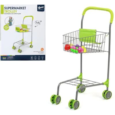 Carrello della spesa per bambini BigBuy - 35 x 29 cm - Verde Giocattolo per bambini Carrello della spesa per bambini BigBuy - 35 x 29 cm - Verde Giocattolo per bambini