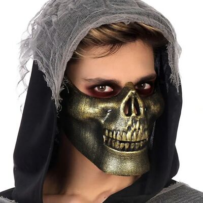 BigBuy Karnevalsmask - 14 x 18 cm Halloween Guld BigBuy Karnevalsmask - 14 x 18 cm Halloween Guld
