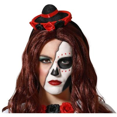 BigBuy Hoofdband Mini Halloween Rood/Zwart - Hoofdband voor feesten BigBuy Hoofdband Mini Halloween Rood/Zwart - Hoofdband voor feesten