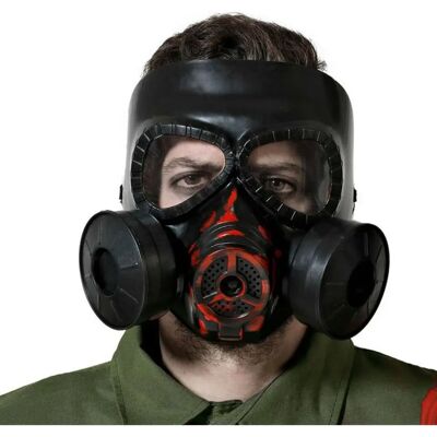 BigBuy Carnavalsmasker Zwart Halloween - Masker BigBuy Carnavalsmasker Zwart Halloween - Masker