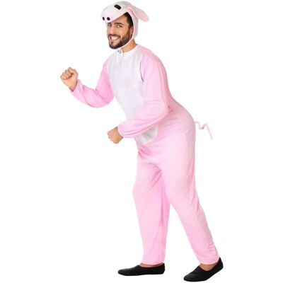 BigBuy Pink/Weiß Schweine-Kostüm für Erwachsene M/L - Kostüm BigBuy Pink/Weiß Schweine-Kostüm für Erwachsene M/L - Kostüm