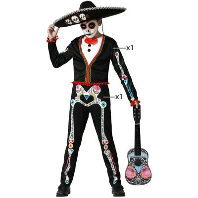 BigBuy Disfraz de Esqueleto Mexicano para Niños - Halloween - 5-6 años BigBuy Disfraz de Esqueleto Mexicano para Niños - Halloween - 5-6 años