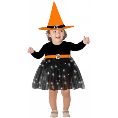 Disfraz de Bruja Naranja para Bebé ATOSA - Con Gorro para 6-12 meses Disfraz de Bruja Naranja para Bebé ATOSA - Con Gorro para 6-12 meses