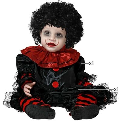 Kostium dla Niemowlaka Klaun Krwawy - 6-12 Miesięcy Kostium dla Niemowlaka Klaun Krwawy - 6-12 Miesięcy