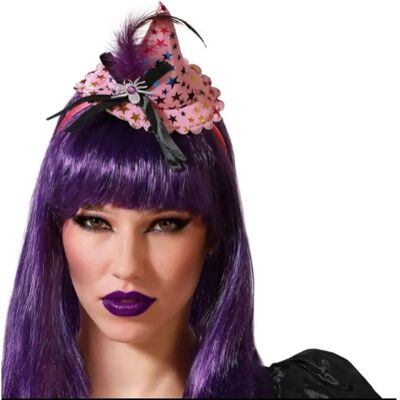 BigBuy Pink Witch Halloween Headband - Headband BigBuy Pink Witch Halloween Headband - Headband
