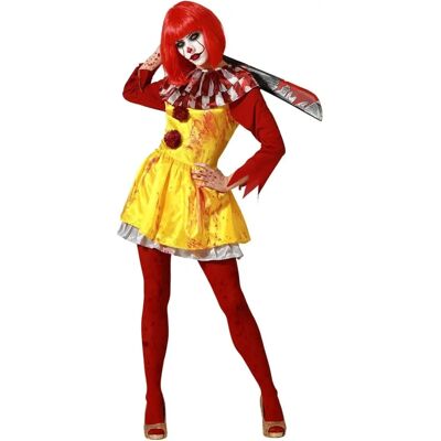 BigBuy Krwawy klaun kobieta żółty M/L - Halloween BigBuy Krwawy klaun kobieta żółty M/L - Halloween
