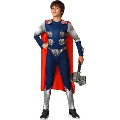 Costume da supereroe Thor per bambini - Costume, Poliestere, 3-4 anni Costume da supereroe Thor per bambini - Costume, Poliestere, 3-4 anni
