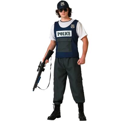 Costume da Poliziotto BigBuy per adulti - pantaloni, camicia, cappello Costume da Poliziotto BigBuy per adulti - pantaloni, camicia, cappello