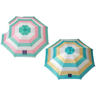 BigBuy Garden Parasol de plage - Rayé - 220cm - Publicité BigBuy Garden Parasol de plage - Rayé - 220cm - Publicité