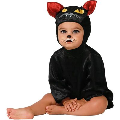 ATOSA Baby Schwarz Katze Kostüm mit Kapuze & Ohren - Kostüme für Babys ATOSA Baby Schwarz Katze Kostüm mit Kapuze & Ohren - Kostüme für Babys