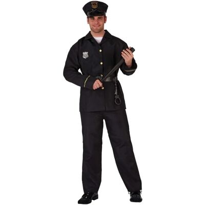 Costume polizia Th3 Party - Adulti nero M/l Costume polizia Th3 Party - Adulti nero M/l