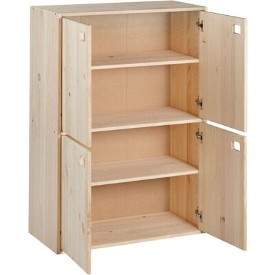 Astigarraga Naturholz Pine 4-türiger Schrank - Möbel Astigarraga Naturholz Pine 4-türiger Schrank - Möbel