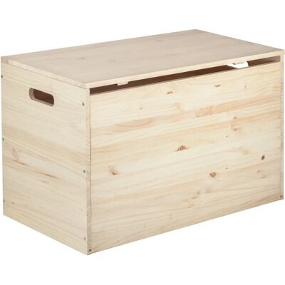 Astigarraga Baúl de almacenamiento - Madera de pino - 80x40x50 cm Astigarraga Baúl de almacenamiento - Madera de pino - 80x40x50 cm