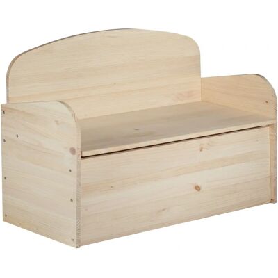 Astigarraga Aufbewahrungskiste mit Sitz - Kiefernholz - 78L - 90x62x38cm Astigarraga Aufbewahrungskiste mit Sitz - Kiefernholz - 78L - 90x62x38cm