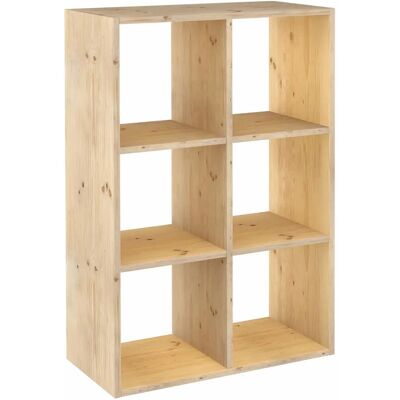 Astigarraga - Étagère Modulaire en Pin avec 6 Cubes Astigarraga - Étagère Modulaire en Pin avec 6 Cubes