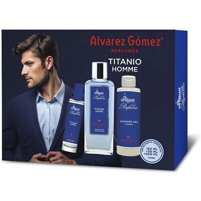 Conjunto de Perfumes Alvarez Gomez Titanio Homme - 3 Peças Conjunto de Perfumes Alvarez Gomez Titanio Homme - 3 Peças