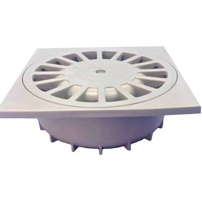 Hidrotecnoagua - T-88 - Gris - 15x15 cm - PVC Ø5 cm drain - Publicité Hidrotecnoagua - T-88 - Gris - 15x15 cm - PVC Ø5 cm drain - Publicité