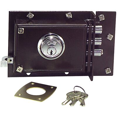 Cerradura de Puerta JIS 231-12 - Cerrojo, Izquierda, Marrón, Cilindro 51mm, 3 Llaves Cerradura de Puerta JIS 231-12 - Cerrojo, Izquierda, Marrón, Cilindro 51mm, 3 Llaves