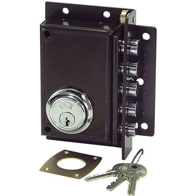 Cerradura de puerta superpuesta pintada izquierda JIS 239 - Cerradura/cerrojo Cerradura de puerta superpuesta pintada izquierda JIS 239 - Cerradura/cerrojo