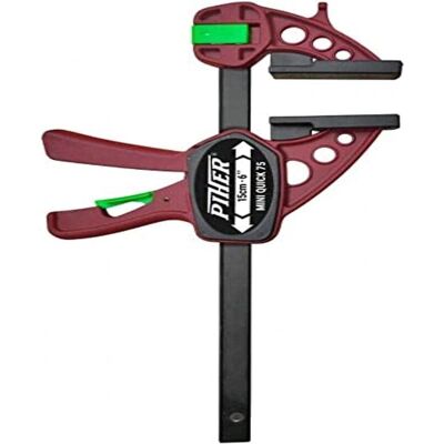 Piher Mini Reversibler Zwinge - 15cm - 75kg Kraft - Spannwerkzeug Piher Mini Reversibler Zwinge - 15cm - 75kg Kraft - Spannwerkzeug