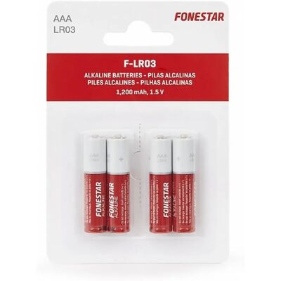 Baterías FONESTAR LR03 AAA - Pack de 4 Baterías FONESTAR LR03 AAA - Pack de 4