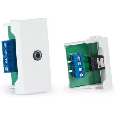 Conector jack estéreo de 3,5 mm FONESTAR WP-33J - Enchufe de pared Conector jack estéreo de 3,5 mm FONESTAR WP-33J - Enchufe de pared
