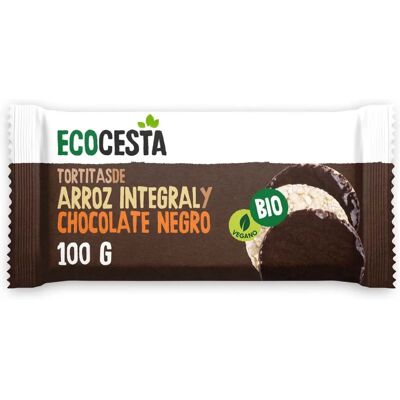 Tortitas de arroz con chocolate negro - Ecocesta - 6 x 100g Tortitas de arroz con chocolate negro - Ecocesta - 6 x 100g