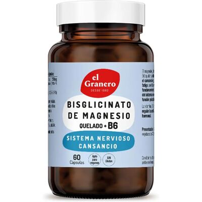 El Granero Integral Magnesium Bisglycinate mit B6 60 Kapseln El Granero Integral Magnesium Bisglycinate mit B6 60 Kapseln