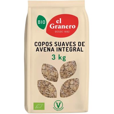 El Granero Integral Copos de Avena Entera Orgánicos Suaves - 3kg El Granero Integral Copos de Avena Entera Orgánicos Suaves - 3kg