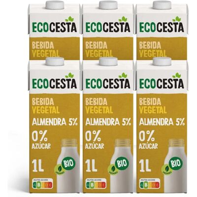 Ecocesta bebida vegetal de amêndoas orgânica - Sem açúcar - 1L Ecocesta bebida vegetal de amêndoas orgânica - Sem açúcar - 1L